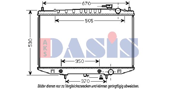 AKS DASIS Радиатор, охлаждение двигателя 070147N